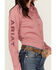 Image #3 - Ariat Women's Boot Barn Exclusive Team Kirby Medallion Print Long Sleeve Button-Down Stretch Western Shirt, Rose, hi-res