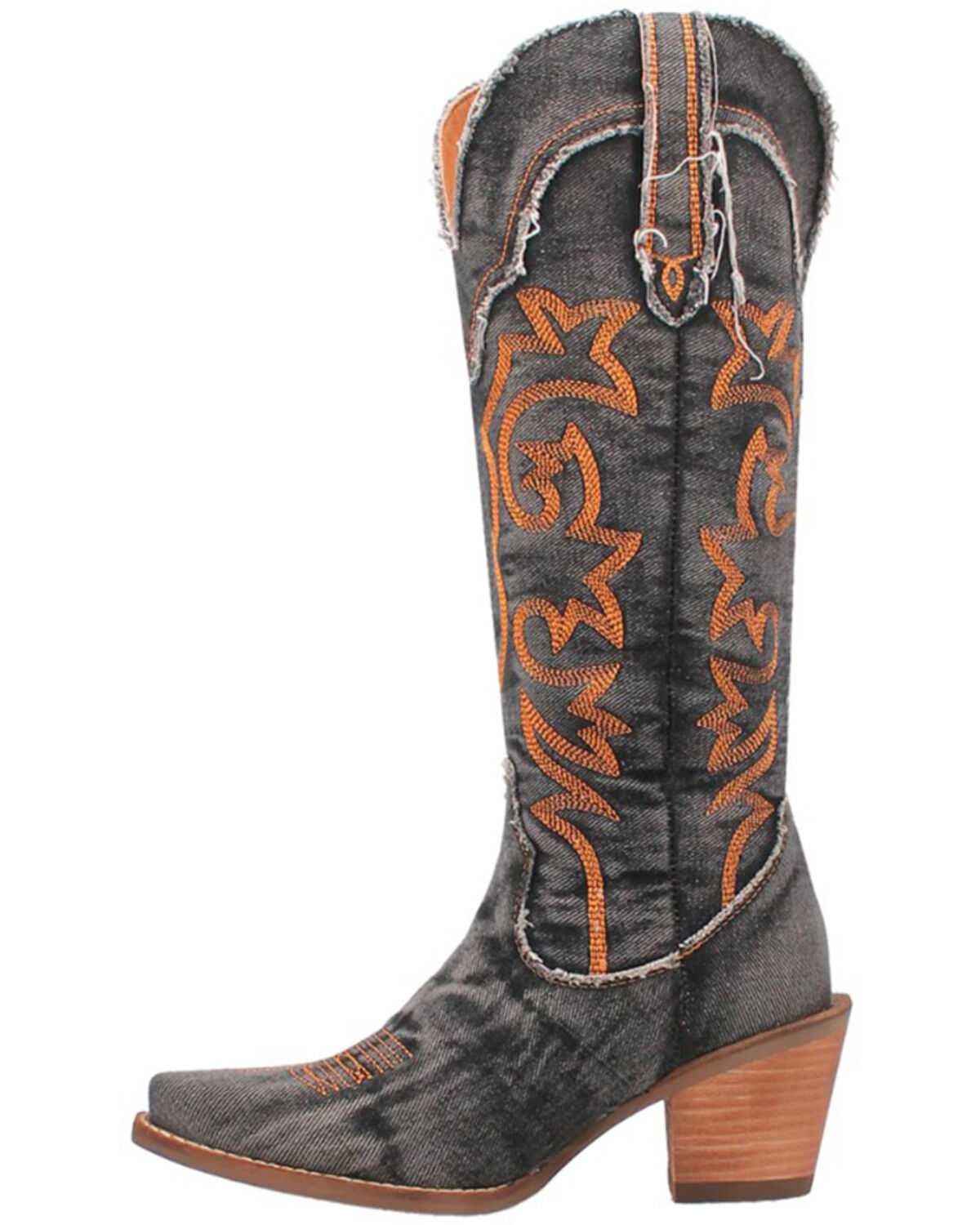 Image #3 - Dingo Women's Texas Tornado Tall Western Boots - Round Toe, Black, hi-res