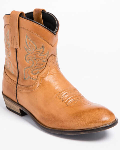Image #1 - Dingo Women's Willie Short Western Boots - Round Toe, Tan, hi-res
