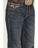 Image #4 - Rock & Roll Denim Boys' Dark Wash Raised Bootcut Denim Jeans, Dark Wash, hi-res