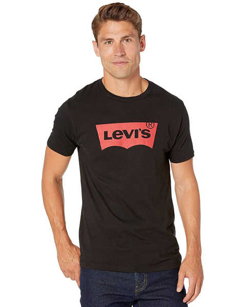 Image #1 - Levi's Men's Mattias Batwing Logo Graphic T-Shirt , Black, hi-res
