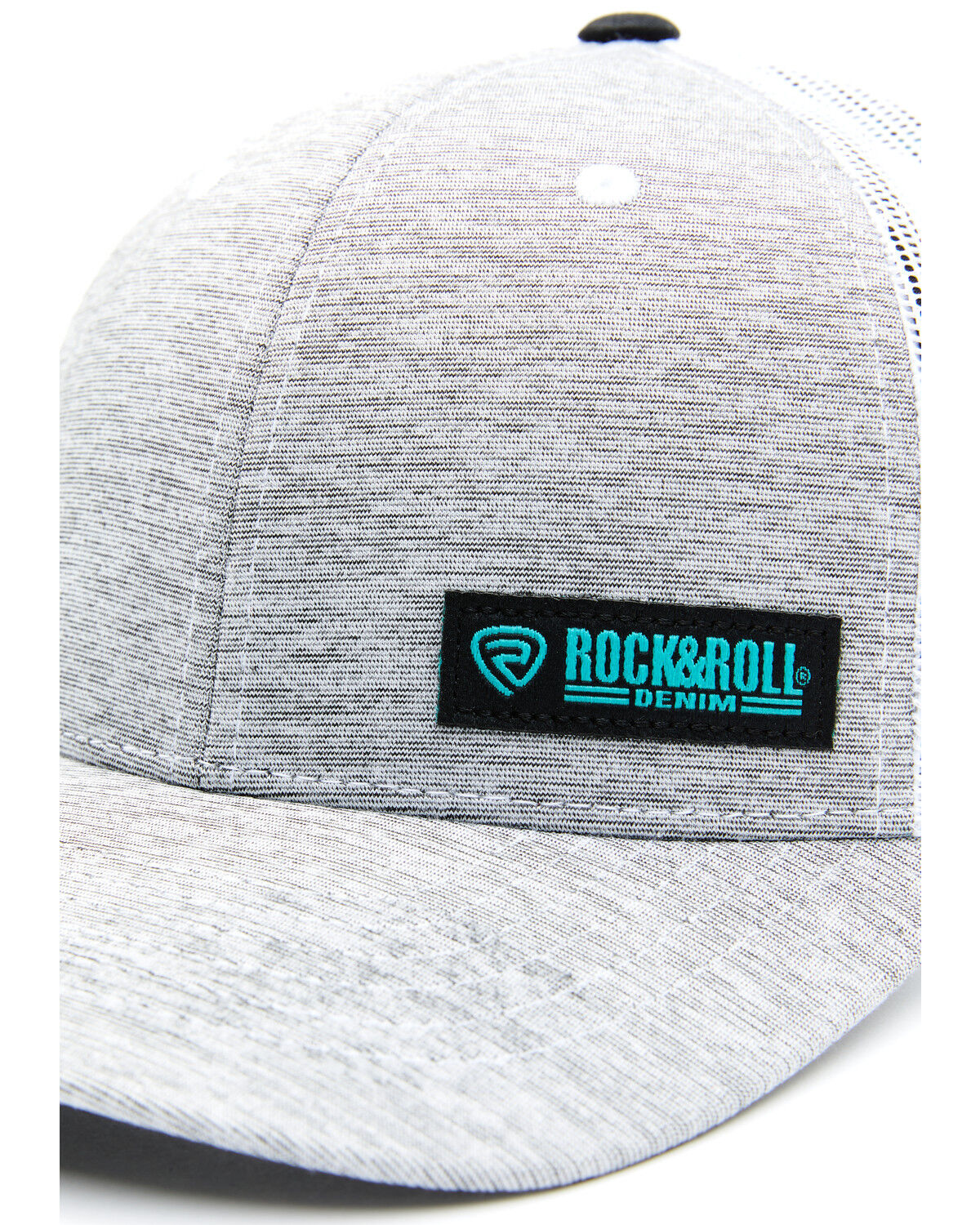 Image #2 - Rock & Roll Denim Men's Corner Logo Patch Mesh-Back Ball Cap, Grey, hi-res