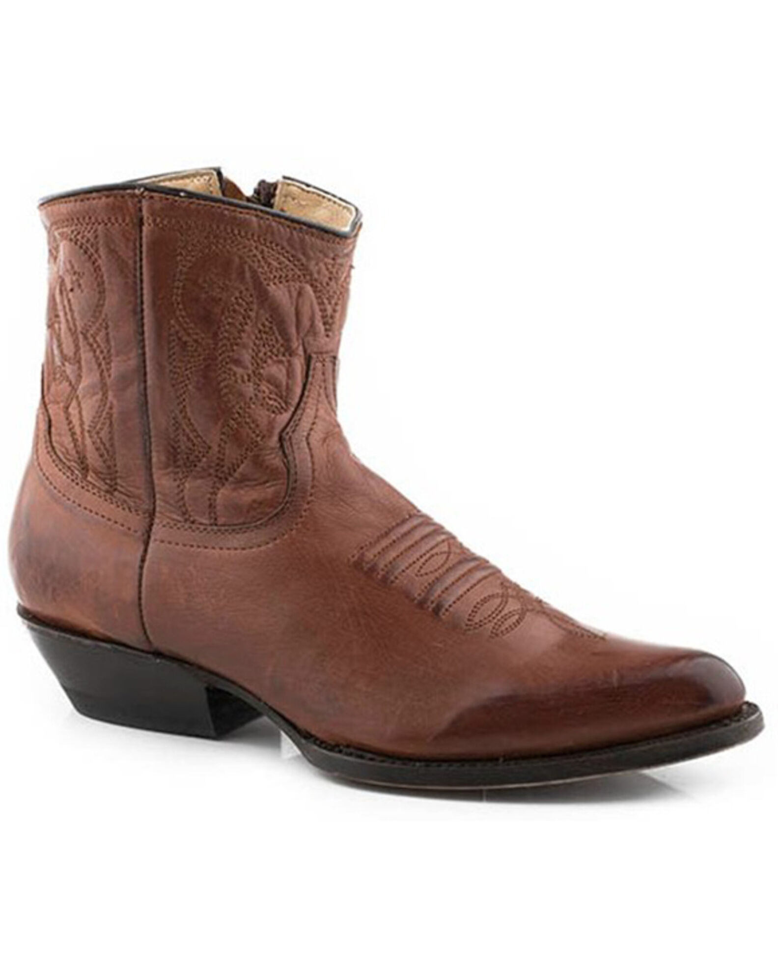 Cognac pointed toe booties store