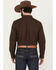 Image #4 - Cody James Men's Old West Tonal Striped Print Long Sleeve Button-Down Western Shirt, Dark Brown, hi-res