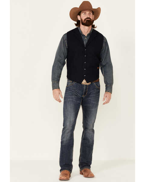 Image #2 - Outback Trading Co. Solid Navy Jessie Button-Front Vest , Navy, hi-res