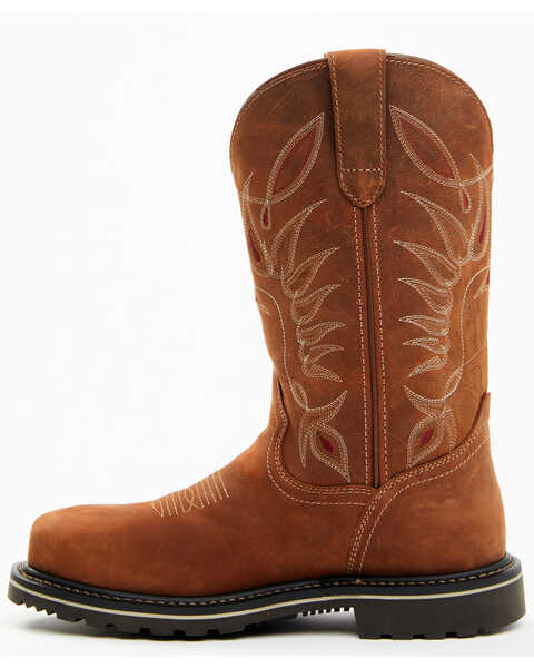 Image #3 - Shyanne Women's 11" Pull On Western Work Boots - Composite Toe, Brown, hi-res
