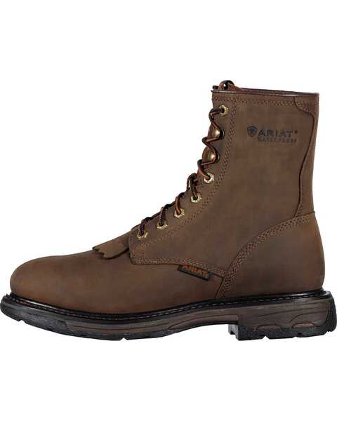 Image #5 - Ariat Men's WorkHog® H2O 8" Lace-Up Work Boots - Round Toe, Distressed, hi-res
