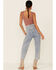 Image #4 - Wishlist Women's Acid Wash Tie Waist High Rise Jeans, Blue, hi-res