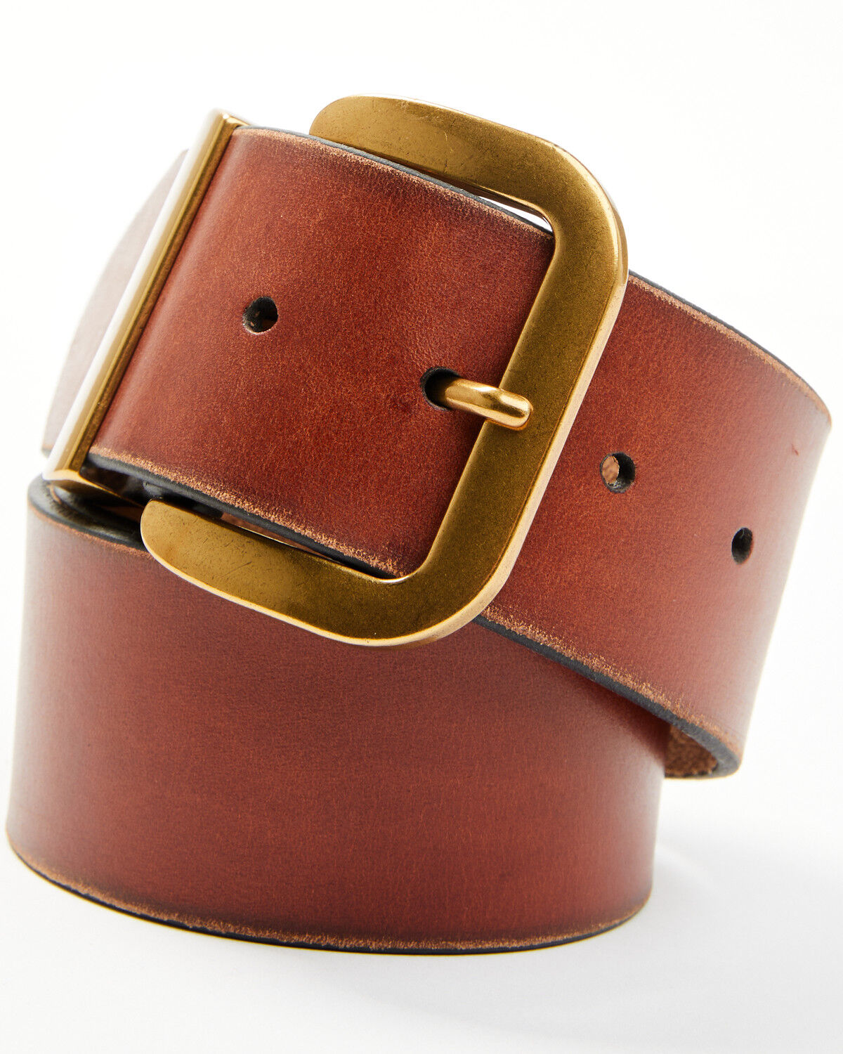 Image #1 - Cleo + Wolf Women's Burnished Edge Belt, Dark Brown, hi-res