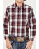 Image #3 - Roper Boys' Plaid Print Long Sleeve Pearl Snap Western Shirt, Wine, hi-res