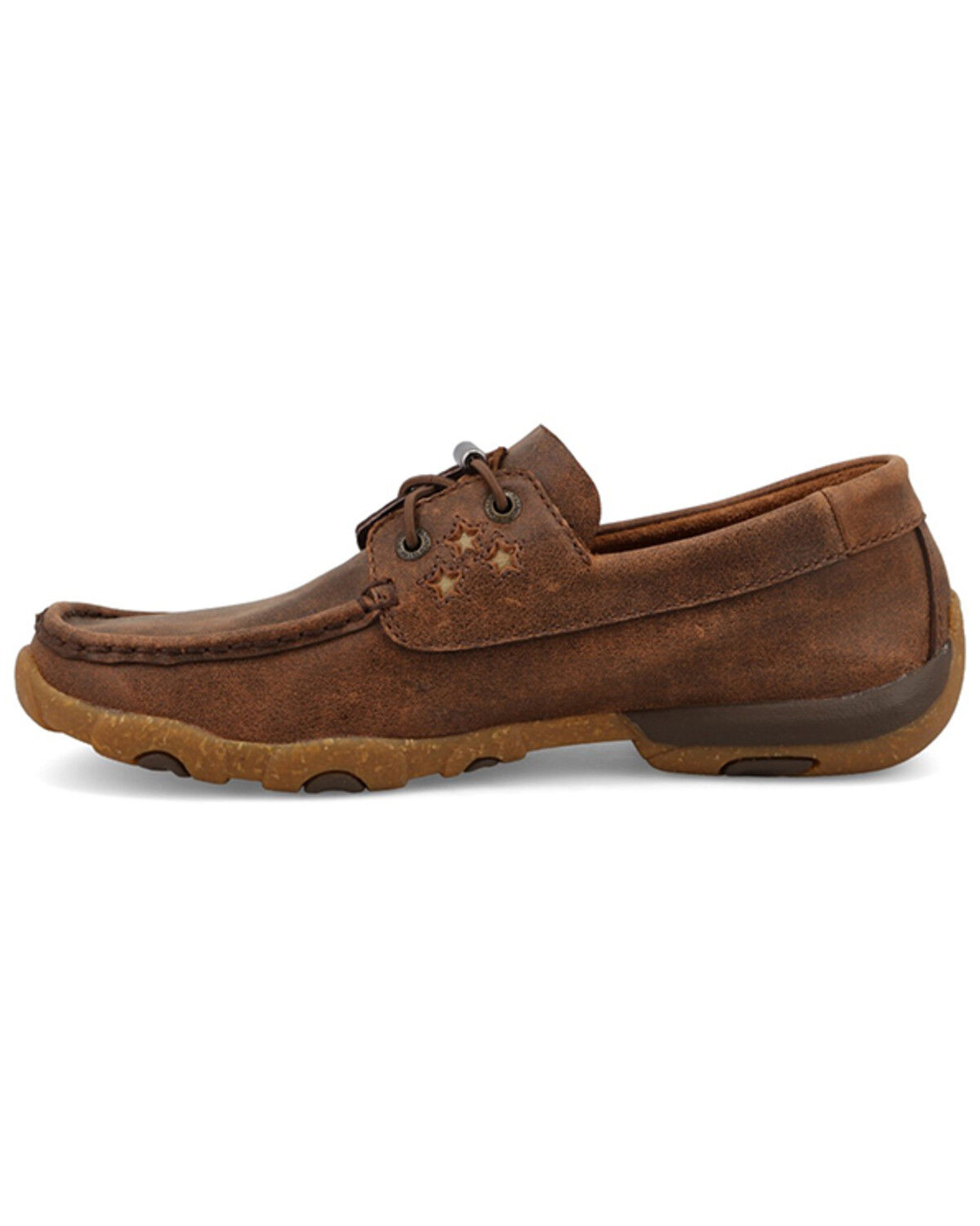 Image #3 - Twisted X Women's Boat Driving Shoes - Moc Toe, Brown, hi-res