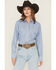 Image #3 - Cowboygirl by Jenna Paulette Women's Solid Long Sleeve Pearl Snap Western Shirt, Blue, hi-res