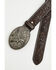 Image #2 - Cody James Men's Lander Tooled Leather Buckle Belt, Chestnut, hi-res