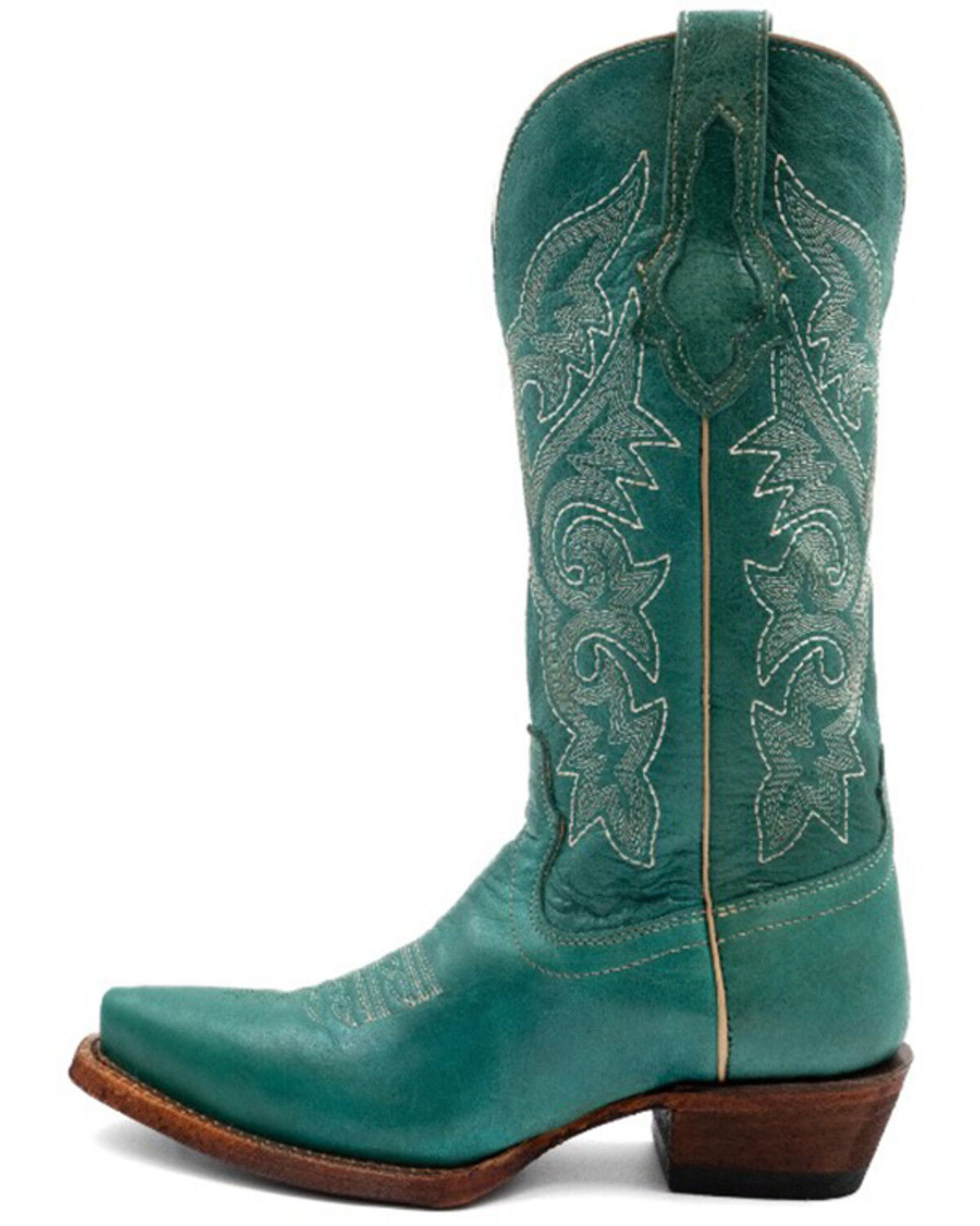 Image #3 - Ferrini Women's Mae Western Boots - Snip Toe, Turquoise, hi-res
