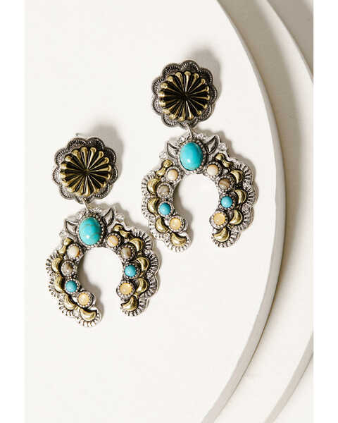Shyanne Women's Wild Blossom Crescent Turquoise Earrings, Multi, hi-res