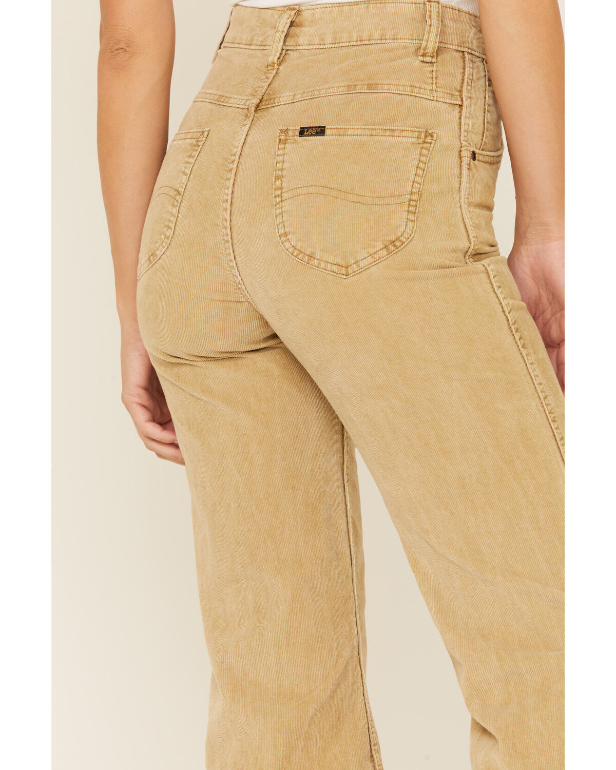 Image #3 - Lee Women's Corduroy High Rise Flare Jeans, Tan, hi-res