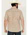 Image #4 - Cody James Men's Adios Plaid Print Short Sleeve Button-Down Western shirt , Tan, hi-res