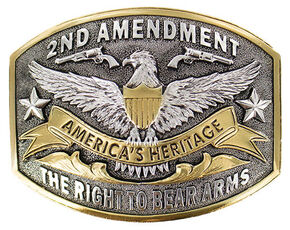 Cody James Men's Right To Bear Arms Buckle, Silver, hi-res