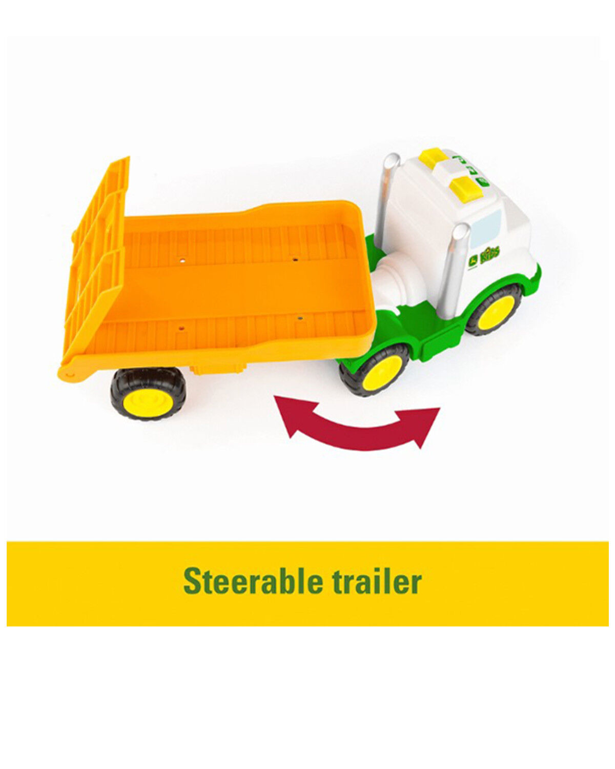 Image #2 - John Deere Lights & Sounds Farmin' Friends Toy Hauling Set with Truck and Backhoe Tractor, Multi, hi-res