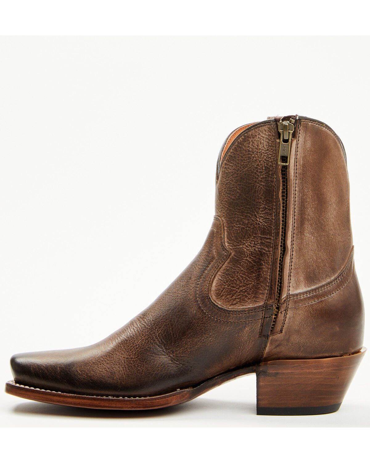 Image #3 - Cleo + Wolf Women's Fern Western Booties - Square Toe, Chocolate, hi-res