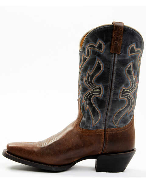 Image #3 - Laredo Men's McKinney Western Boots - Square Toe, Brown/blue, hi-res