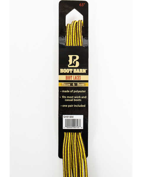 Image #1 - BB Ranch Yellow & Brown Boot Laces, Yellow, hi-res