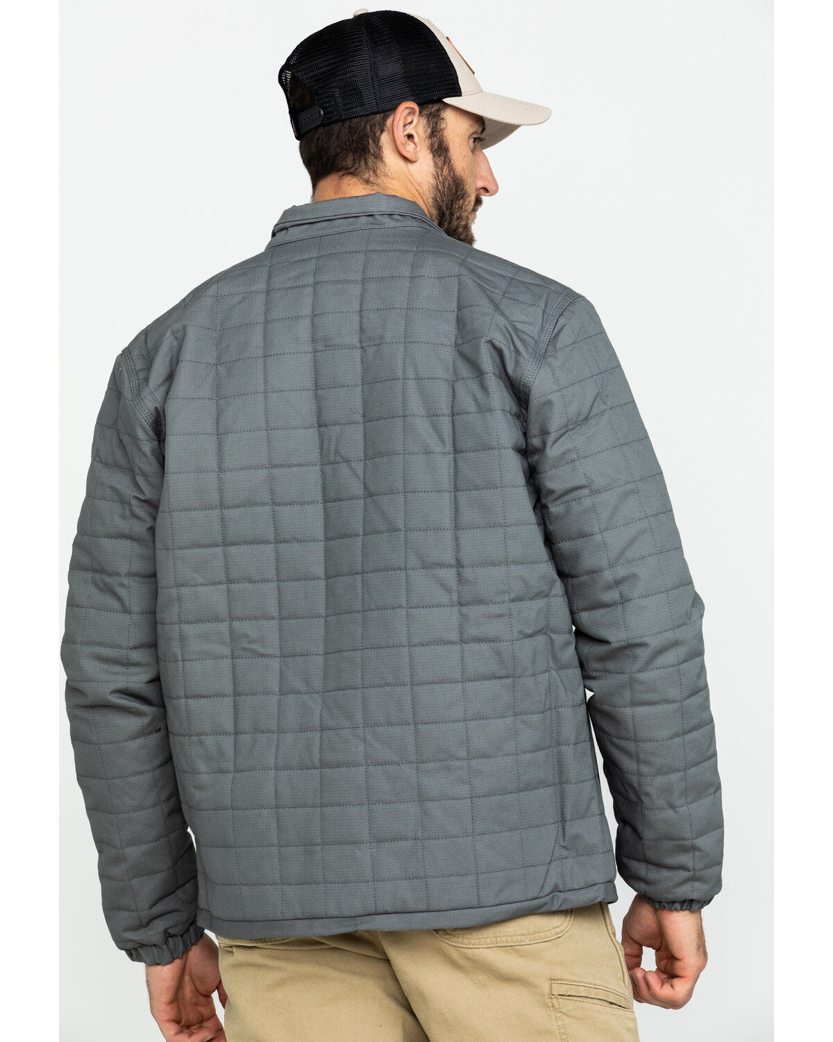 Image #2 - Wrangler Men's Chore Quilted Jacket, Slate, hi-res