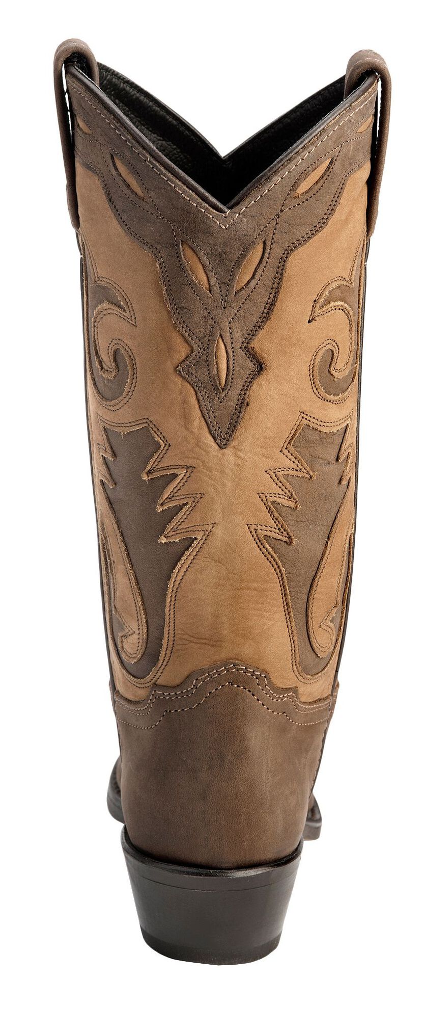 Image #7 - Abilene Women's Sage Inlay Western Boots - Round Toe, Distressed, hi-res