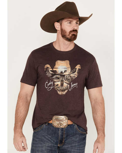 Cody James Men's Skull Scene Western T-Shirt, Rust Copper, hi-res