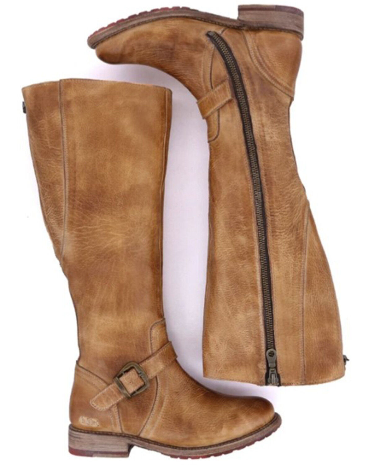 Image #3 - Bed Stu Women's Glaye Wide Calf Tall Fashion Boots - Round Toe, Tan, hi-res