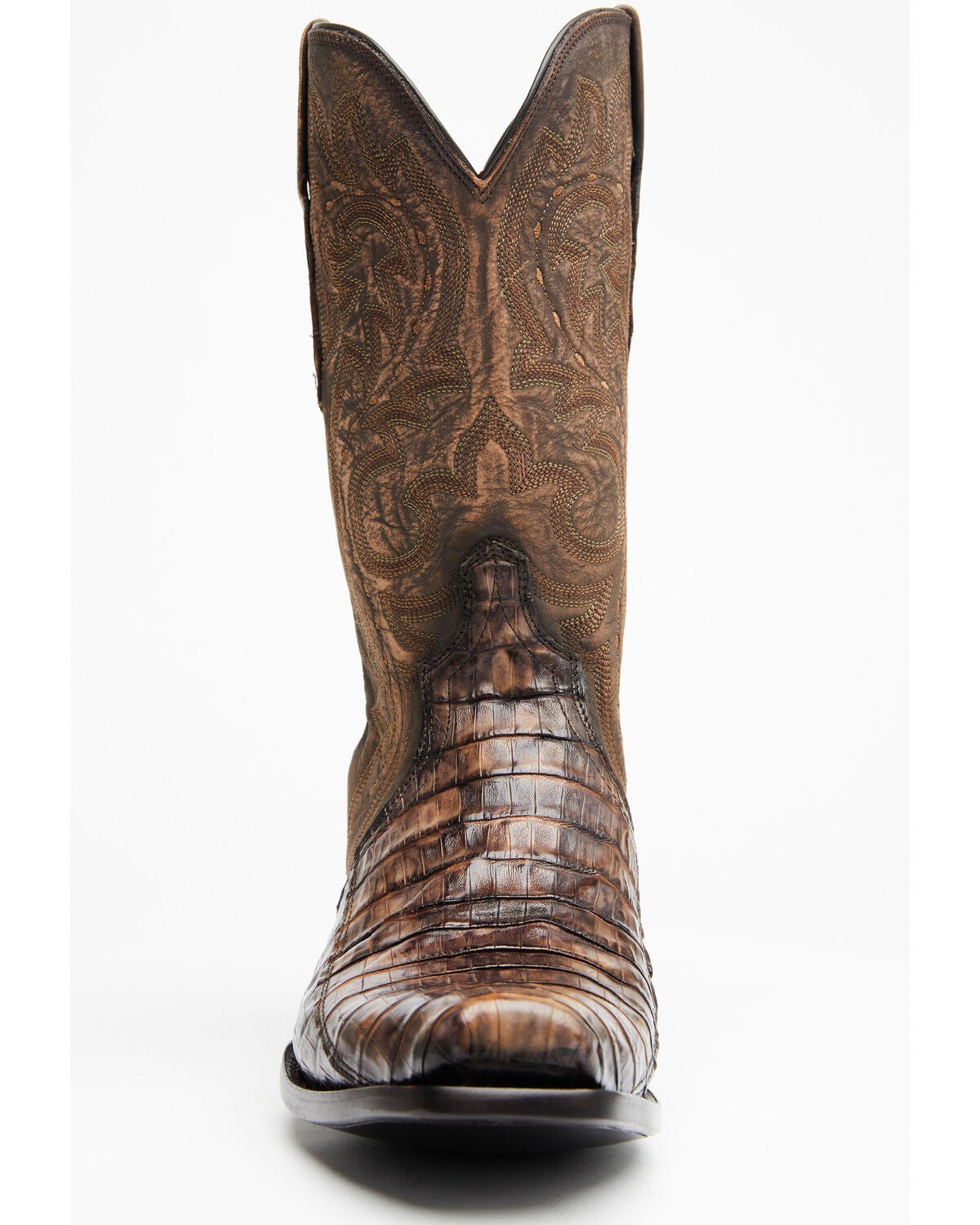 square toe caiman cowboy boots