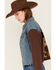 Image #3 - Cleo + Wolf Women's Mixed Material Graphic Jacket, Brown, hi-res