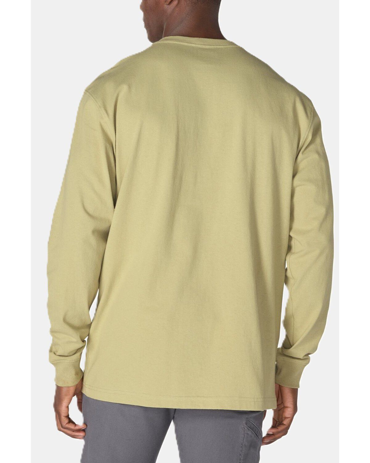 Image #2 - Carhartt Men's Deerborn Logo Loose Fit Long Sleeve Graphic T-Shirt, Olive, hi-res