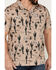 Image #3 - Cinch Men's Camp Tumbleweed Cactus Skull Short Sleeve Button-Down Western Shirt, Beige/khaki, hi-res