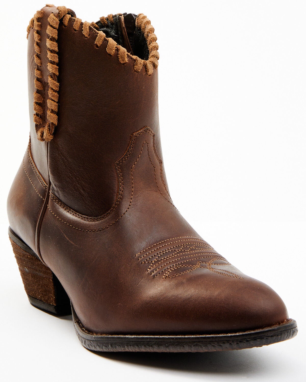 Shyanne Women's Sawyer Dolly Terra Western Fashion Booties - Round Toe, Cognac, hi-res