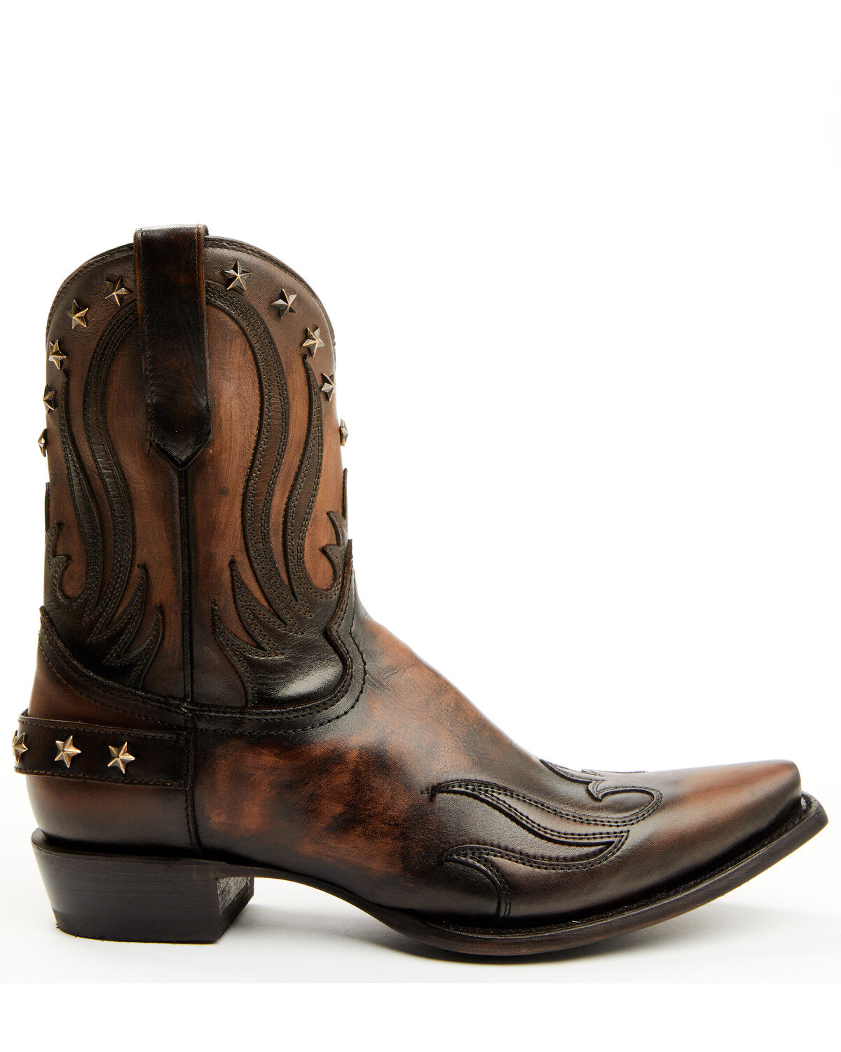 Image #2 - Corral Men's Overlay Short Western Boots - Snip Toe, Honey, hi-res