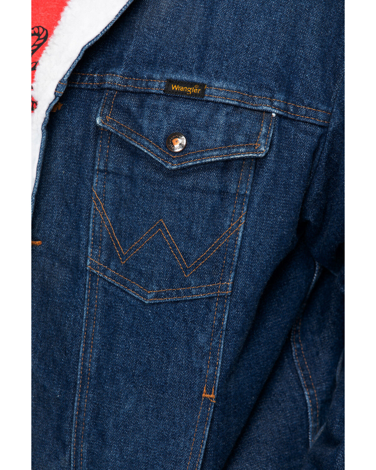 Image #4 - Wrangler Men's Sherpa Lined Denim Jacket, Denim, hi-res