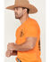 Image #3 - Howitzer Men's Nothing Given Short Sleeve Graphic T-Shirt, Orange, hi-res