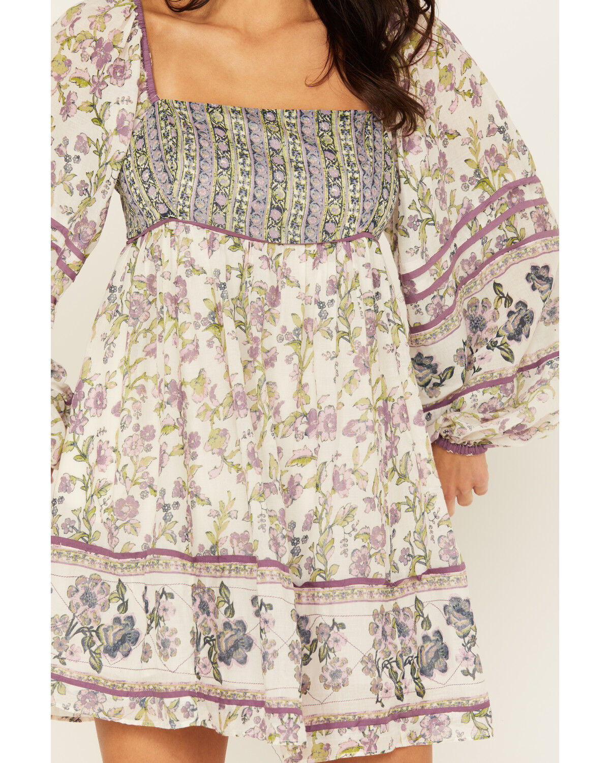 Image #2 - Free People Women's Border Endless Afternoon Long Sleeves Mini Dress, , hi-res