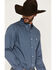 Image #2 - Ariat Men's Boot Barn Exclusive Storm Geo Print Long Sleeve Button-Down Western Shirt - Tall, Blue, hi-res