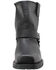 RideTecs Men's 7" Zipper Western Boots - Square Toe, Black, hi-res