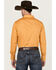 Image #4 - Gibson Men's Solid Long Sleeve Pearl Snap Western Shirt, Gold, hi-res
