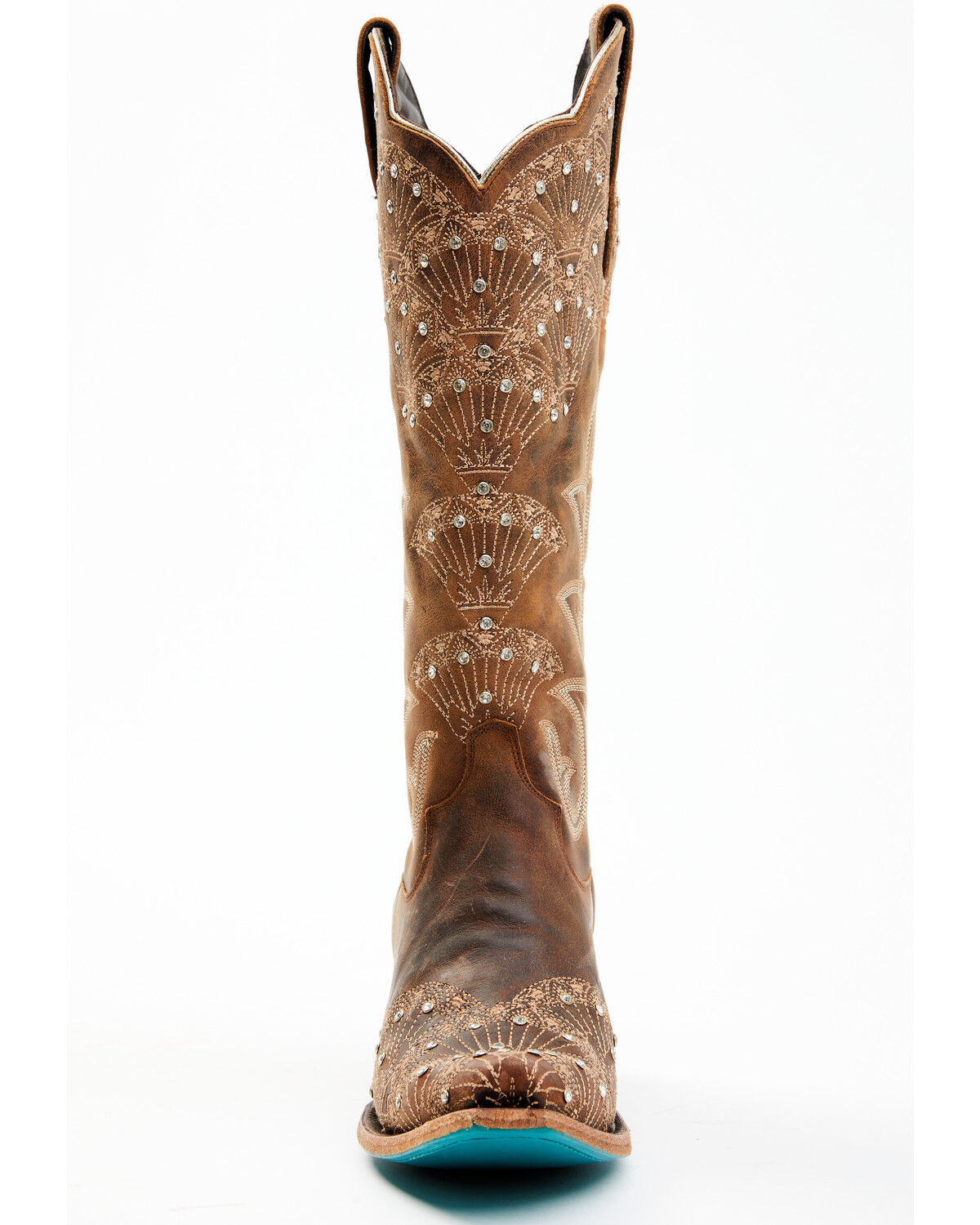 Image #4 - Boot Barn X Lane Women's Exclusive Calypso Leather Western Bridal Boots - Snip Toe, Caramel, hi-res