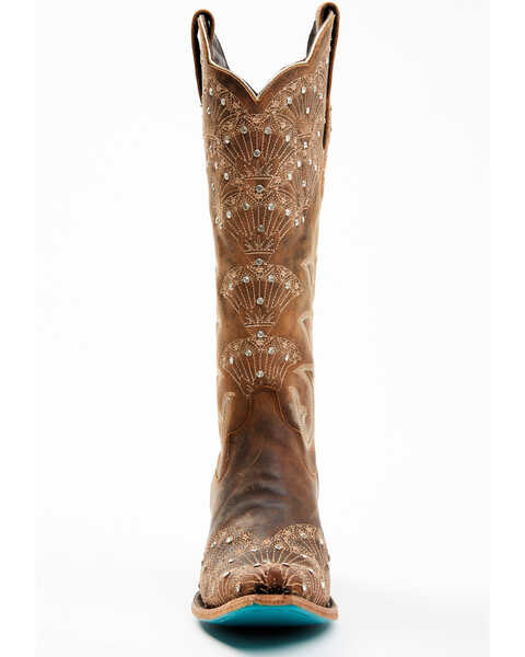 Image #4 - Boot Barn X Lane Women's Exclusive Calypso Leather Western Bridal Boots - Snip Toe, Caramel, hi-res