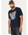 Image #1 - Moonshine Spirit Men's Wing Guitar Graphic Short Sleeve T-Shirt, Navy, hi-res