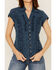 Image #2 - Scully Women's Cap Sleeve Peruvian Cotton Top, Dark Blue, hi-res
