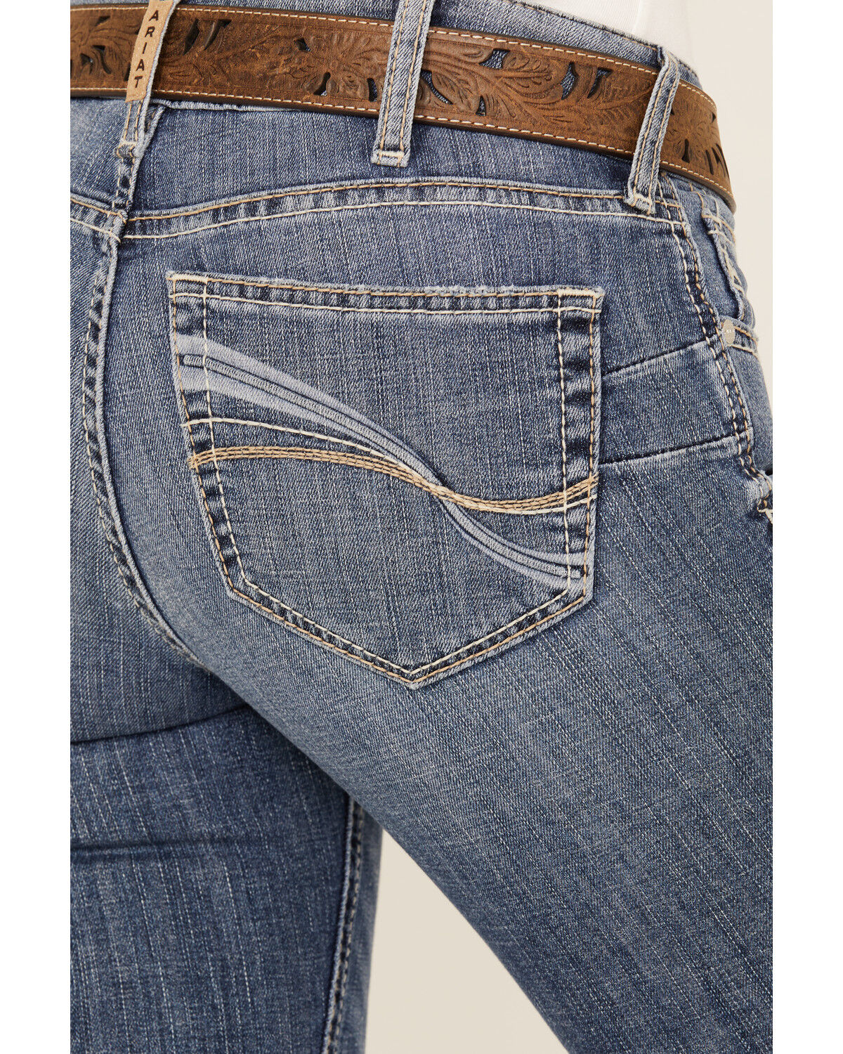 Image #2 - Ariat Women's Brittany Medium Wash Bootcut Stretch Denim Jeans, Medium Wash, hi-res