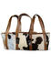 Image #1 - Ranch Junkie Women's Highlands Cowhide Tote Bag, Black/white, hi-res