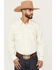 Image #1 - Cody James Men's Rustic Range Tonal Striped Long Sleeve Snap Western Shirt, Cream, hi-res