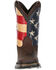 Image #5 - Durango Girls' Lil Rebel Big Kids' Flag Western Boots - Broad Square Toe, Dark Brown, hi-res